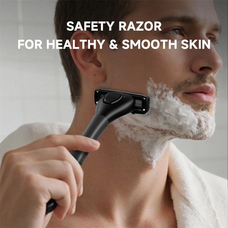 Portable 3-Layer Manual Shaver – Premium Safety Razor for Men