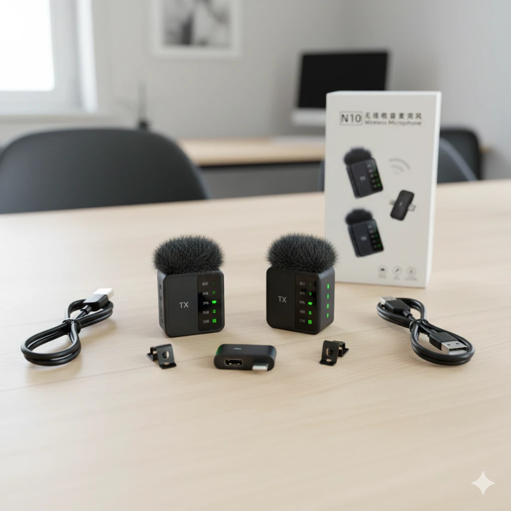 N10 Dual Wireless Microphone for Android & iPhone in Bangladesh